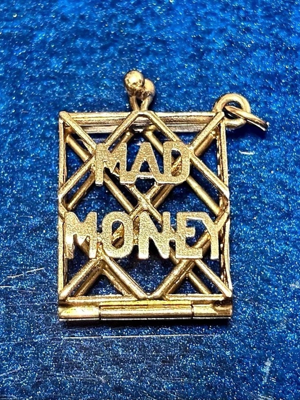 Rare! Vintage Yellow Gold “Mad Money” Cage Pendant/Charm